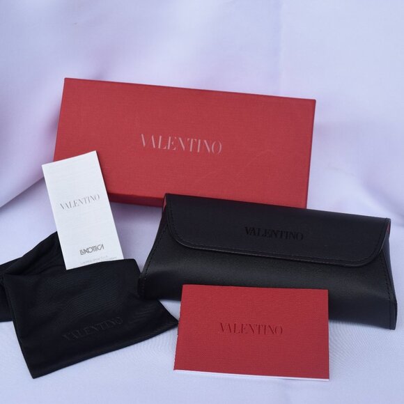 Valentino Accessories - Valentino Leather Eyeglasses Sunglasses Case with Box, Bag, Card in Black - NEW